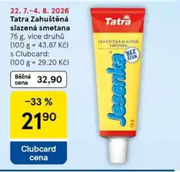 Tesco Tatra Zahuštěná slazená smetana nabídka