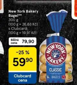 Tesco New York Bakery Bagel nabídka