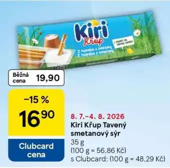 Tesco Kiri Křup Tavený smetanový sýr nabídka