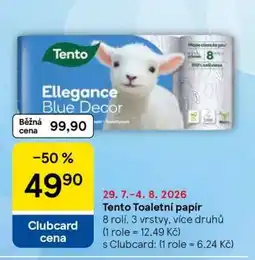 Tesco Tento toaletní papír nabídka