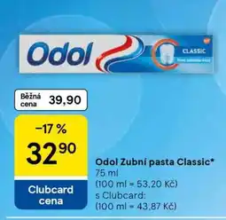 Tesco Odol Zubní pasta Classic nabídka