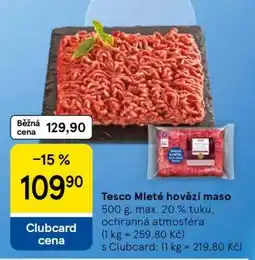 Tesco Tesco Mleté hovězí maso nabídka