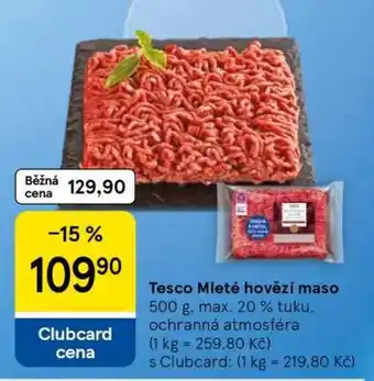 Tesco Tesco Mleté hovězí maso nabídka