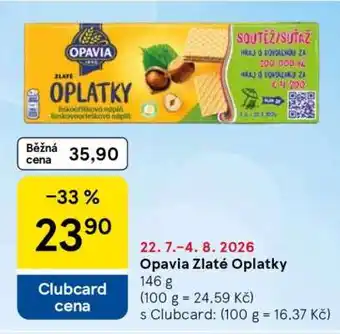 Tesco Opavia Zlaté Oplatky nabídka