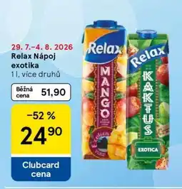 Tesco Relax Nápoj exotika nabídka
