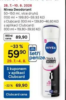 Tesco Nivea deodorant nabídka