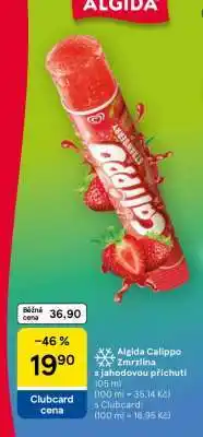 Tesco Algida Calippo Zmrzlina s jahodovou příchutí nabídka