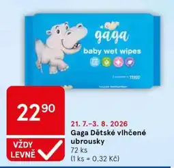 Tesco Gaga Dětské vlhčené ubrousky nabídka