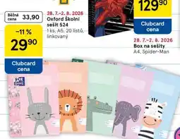 Tesco Oxford Školní sešit 524 nabídka