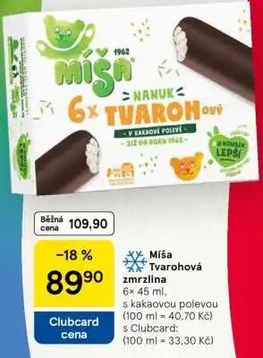 Tesco Míša Tvarohová zmrzlina nabídka