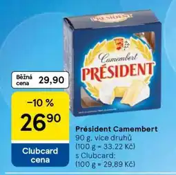 Tesco Président camembert nabídka