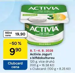 Tesco Activia Jogurt s bifidokulturou nabídka