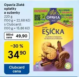 Tesco Opavia Zlaté oplatky a sušenky nabídka