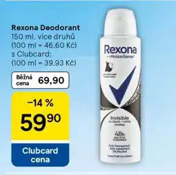 Tesco Rexona deodorant nabídka