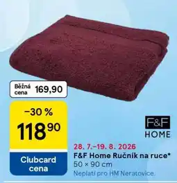 Tesco F&F Home Ručník na ruce nabídka