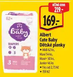 Albert Albert Cute Baby Dětské plenky nabídka