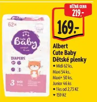Albert Albert Cute Baby Dětské plenky nabídka