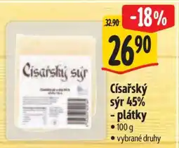 Albert Císařský sýr 45 % Plátky nabídka