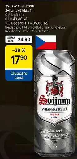 Tesco Svijany Svijanský máz 12, plech nabídka