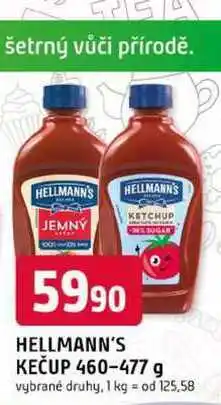 Trefa Hellmann's kečup 460 g, vybrané druhy nabídka