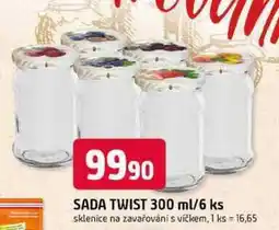 Trefa SADA TWIST 300 ml/6 ks sklenice na zavařování s víčkem nabídka