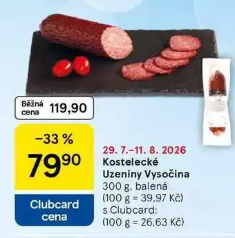 Tesco Kostelecké Uzeniny Vysočina nabídka