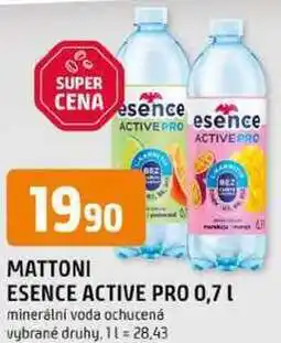 Trefa MATTONI ESENCE ACTIVE PRO 0,7L minerální voda ochucená nabídka