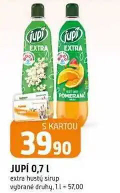 Trefa JUPÍ 0,7l extra hustý sirup nabídka