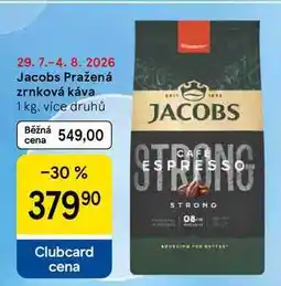 Tesco Jacobs Pražená zrnková káva nabídka