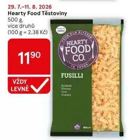 Tesco Hearty Food Těstoviny nabídka