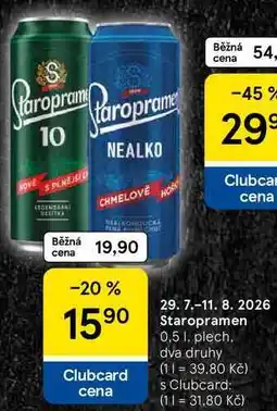 Tesco Staropramen, 0,5 l, plech nabídka