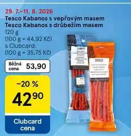Tesco Tesco Kabanos s vepřovým masem nabídka