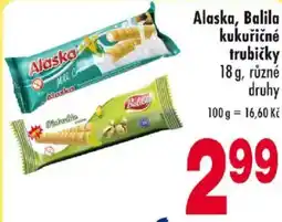 Qanto Alaska, Balila kukuřičné trubičky nabídka