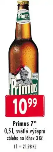 Qanto Primus 7°, světlé výčepní nabídka