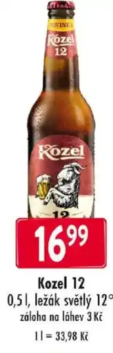 Qanto Kozel 12, ležák světlý 12° nabídka