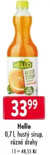 Qanto Hello, hustý sirup nabídka