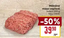 Billa Mleté maso vepřové nabídka