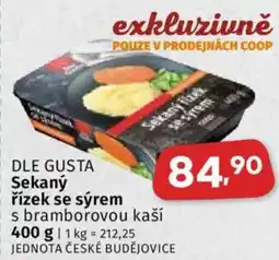 Coop DLE GUSTA Sekaný řízek se sýrem nabídka