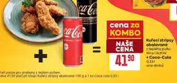 Billa Kuřecí stripsy obalované + Coca-Cola nabídka