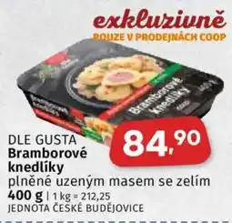 Coop DLE GUSTA Bramborové knedlíky nabídka