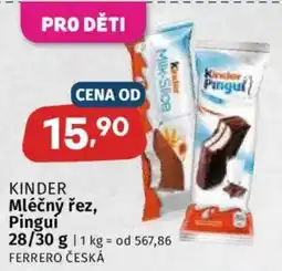 Coop KINDER Mléčný řez, Pingui nabídka