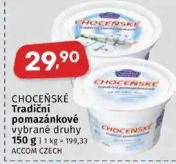 Coop CHOCEŇSKÉ Tradiční pomazánkové nabídka