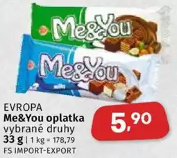 Coop EVROPA Me&You oplatka nabídka