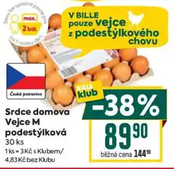 Billa Srdce domova Vejce M podestýlková nabídka