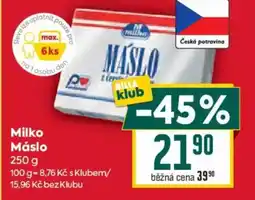 Billa Milko Máslo nabídka