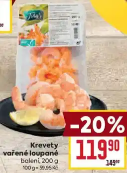 Billa Krevety vařené loupané nabídka