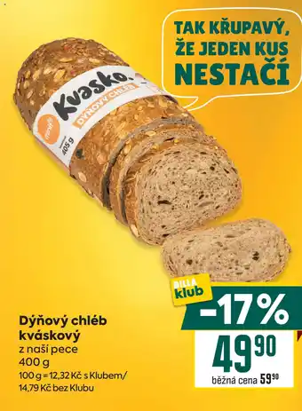 Billa Dýňový chléb kváskový nabídka