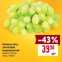 Billa Hrozny révy vinné bílé bezsemenné nabídka