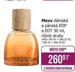 Teta Mexx dámská a pánská EDP a EDT 30 ml, různé druhy nabídka