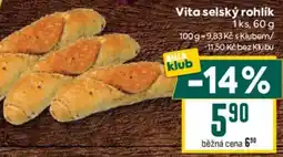 Billa Vita selský rohlík nabídka